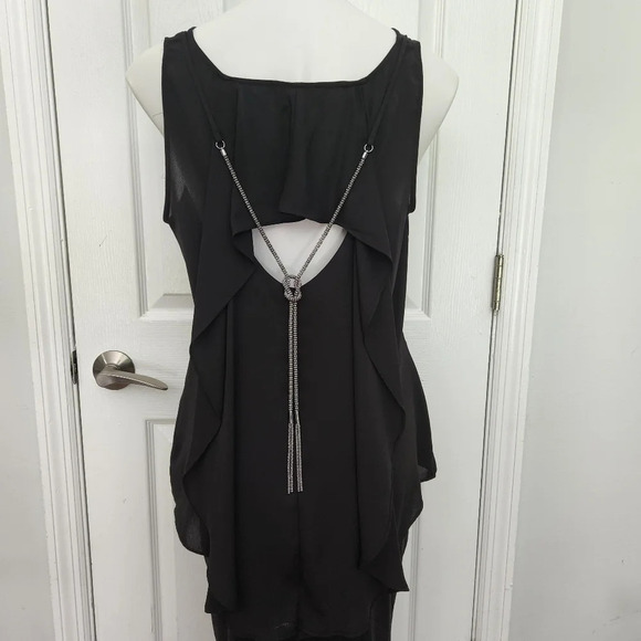 BCX Black Sheer Sleeveless Top - Picture 1 of 13